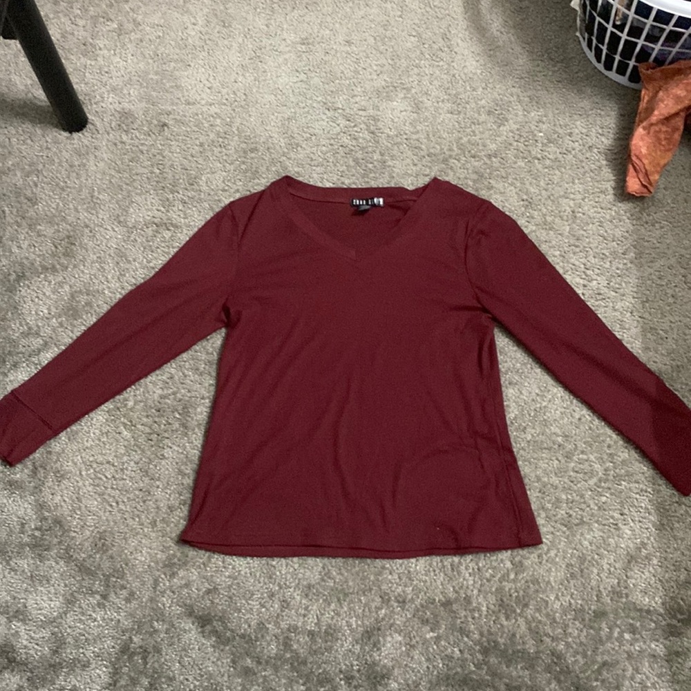 RED/BURGUNDY CUTE Y2k SHIRT